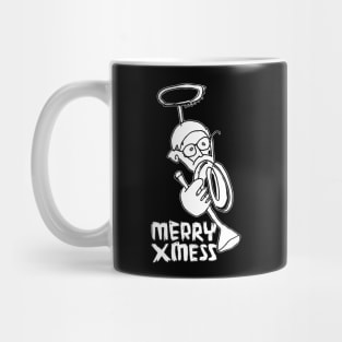 Merry alternative X-mess Greetings, sarcastic Xmas pun. Mug